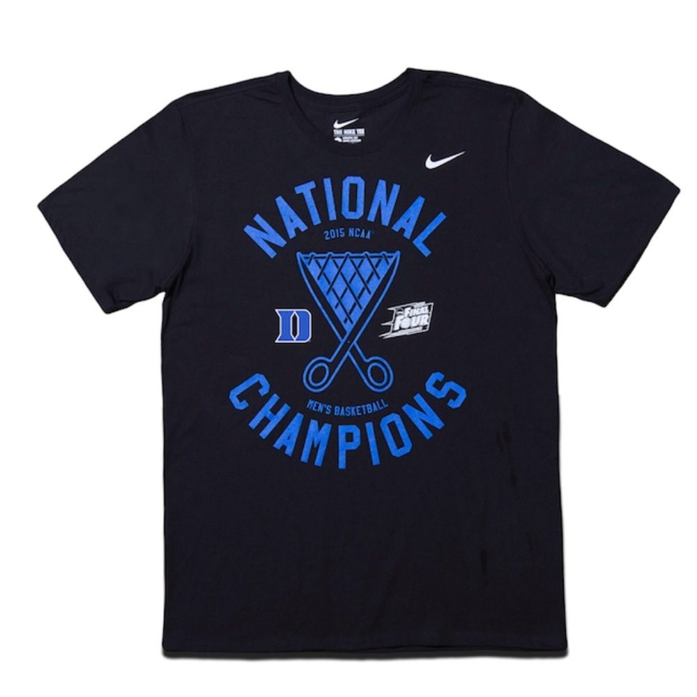 Duke 2015 National Championship ss crewneck Collectible T-shirt. XXL
